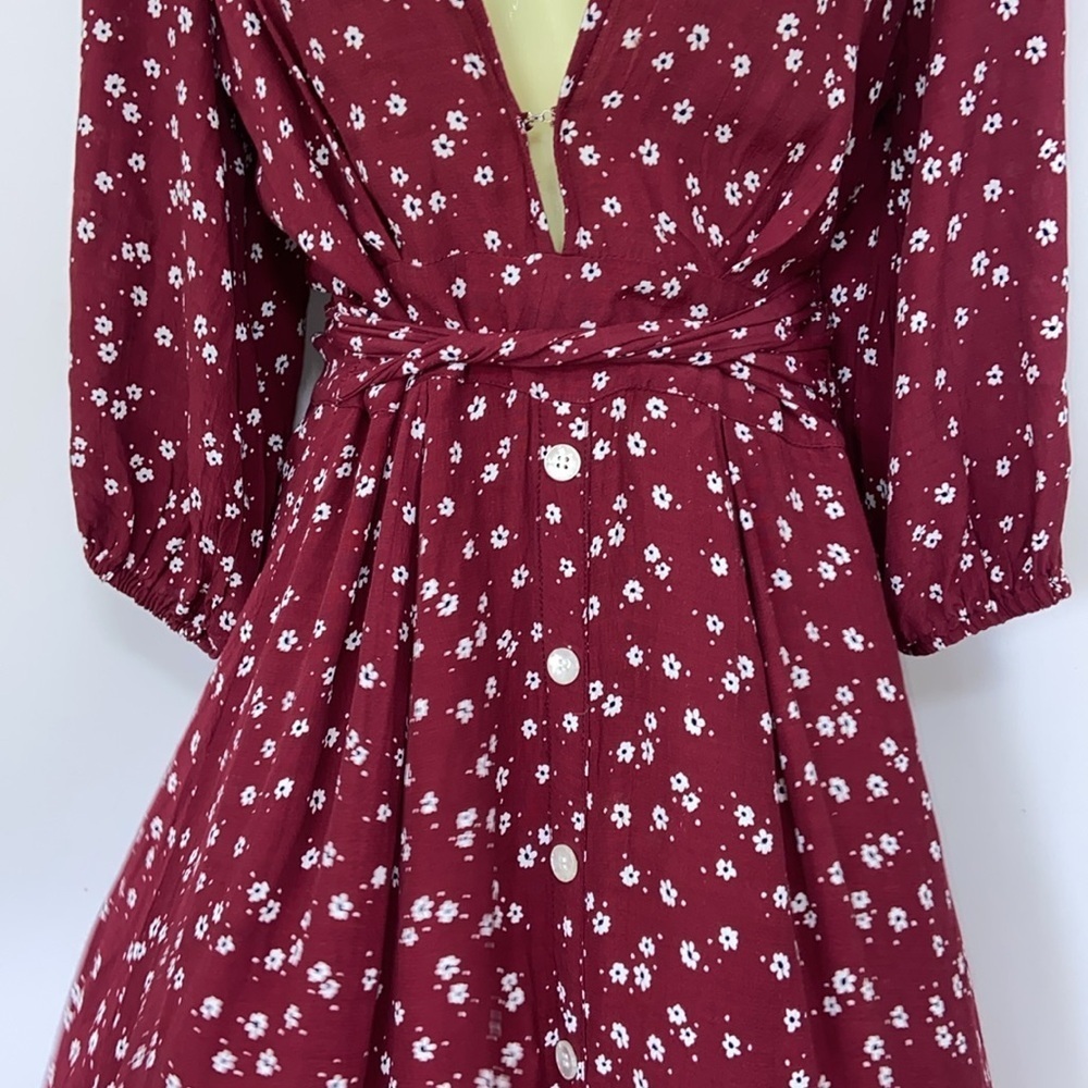 Faithfull The Brand For Anthropologie Dress “Chloe” Fit&Flare Nwot Sz 4 - Picture 3 of 8